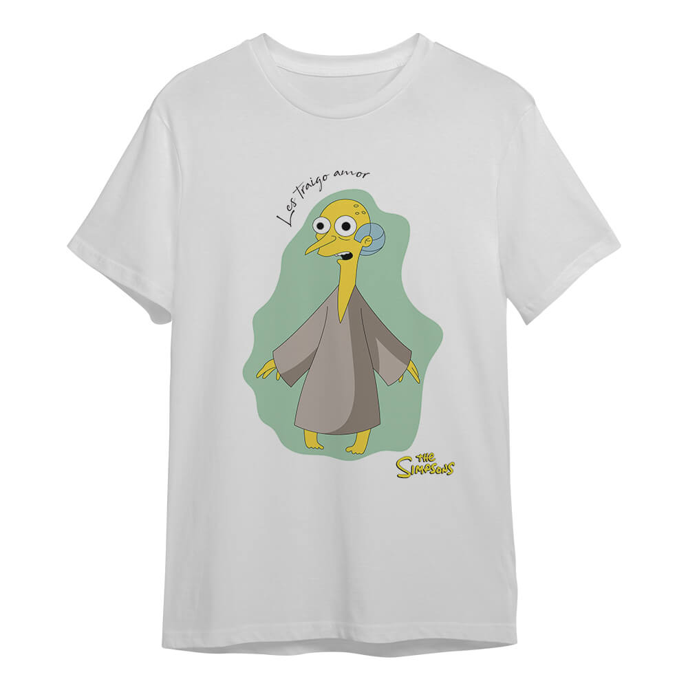 Playera blanca Los simpson Señor burns