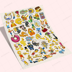 50 sticker los Simpsons Planilla