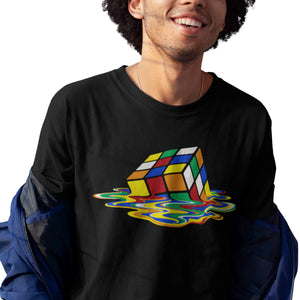 Playera Negra Cubo Rubik
