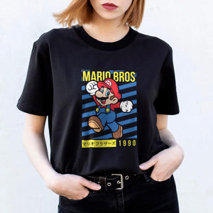 Playera Negra Mario Bros