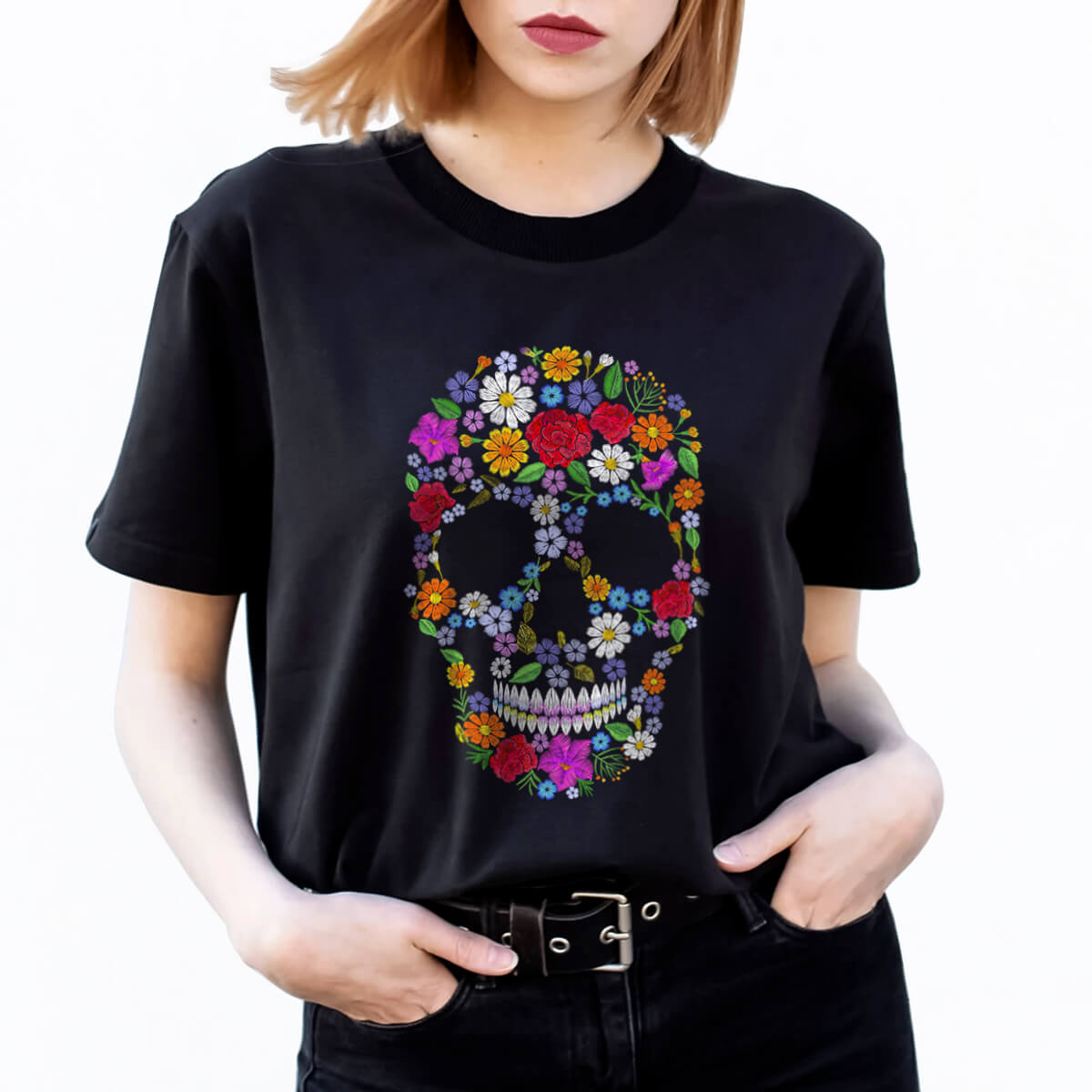 Día De Muertos Playera De Calavera Para Mujer Muertos Camisas De